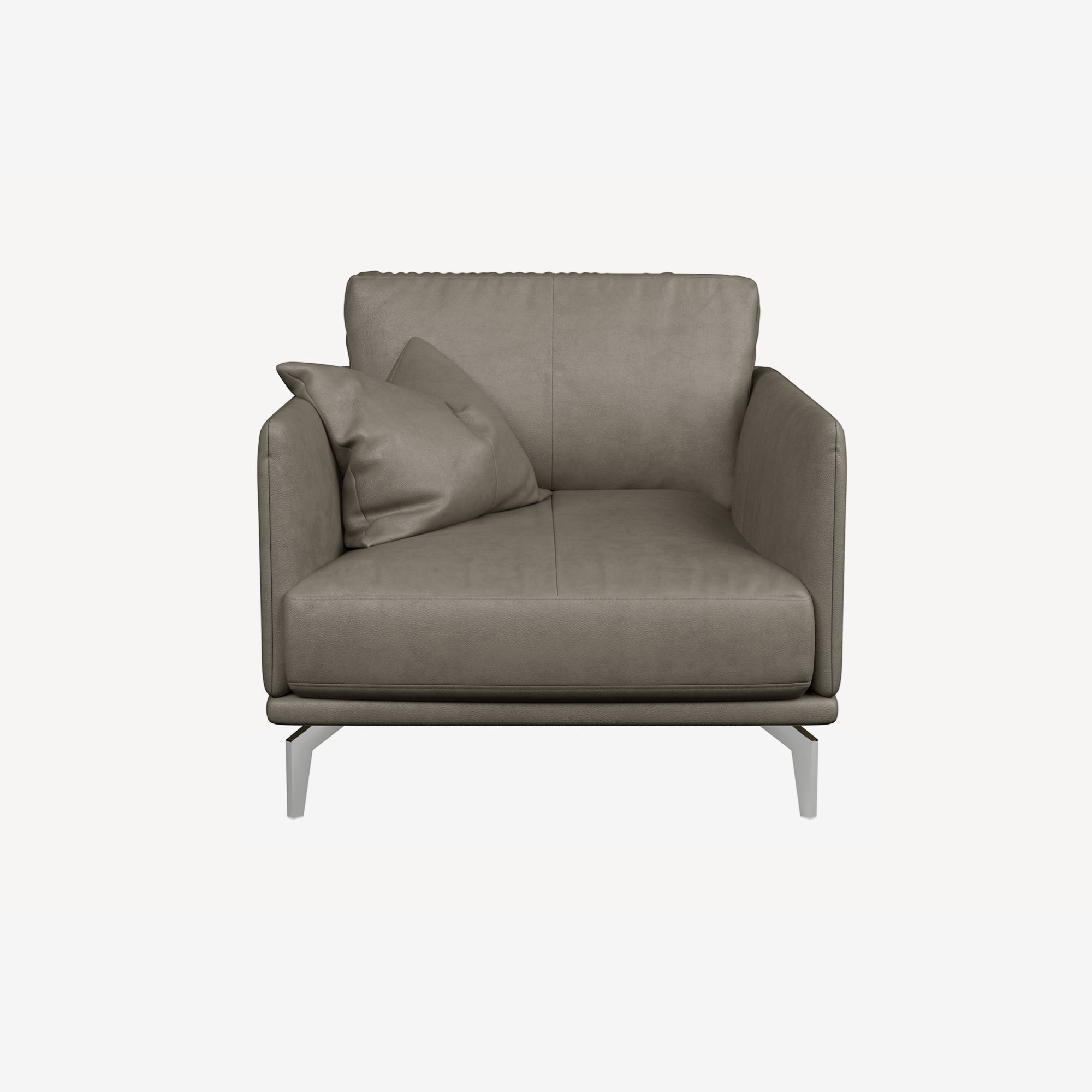 Portage Leather Armchair Satine Taupe