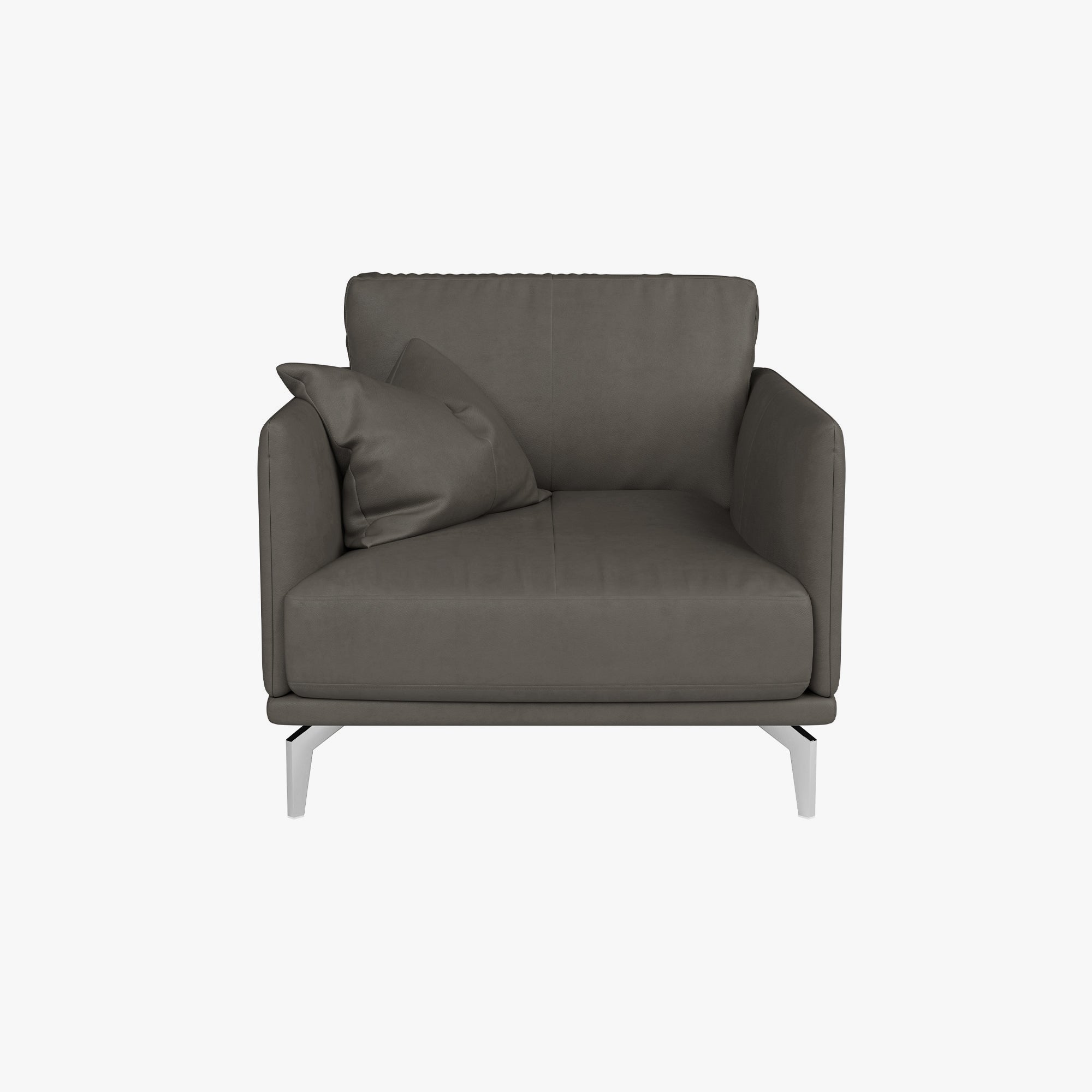 Portage Leather Armchair Brianne Grey