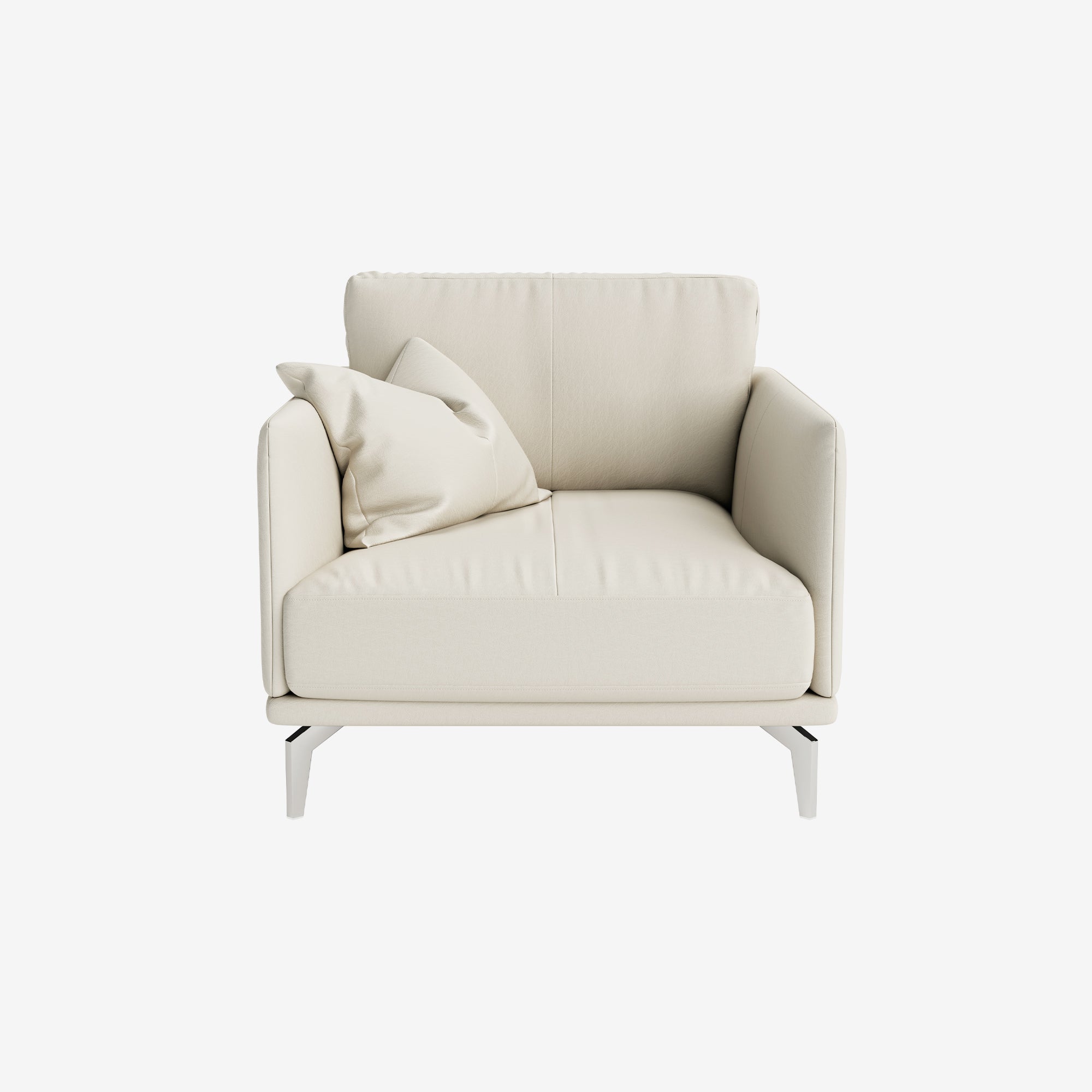 Portage Leather Armchair Brianne Light Taupe