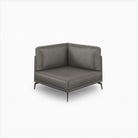 Portage Corner Leather Sofa Brianne Grey