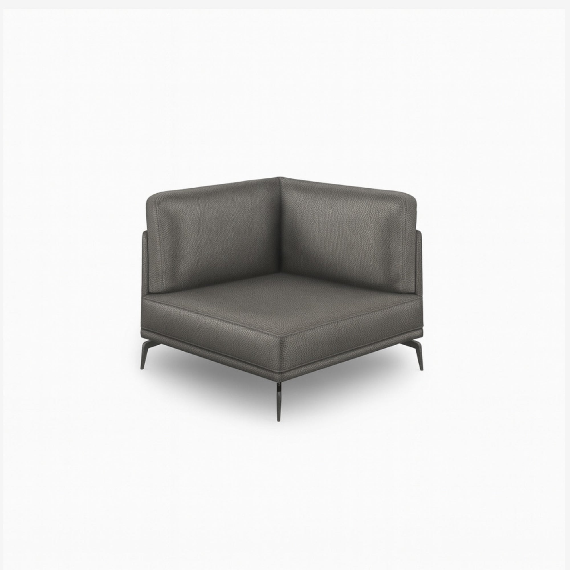 Portage Corner Leather Sofa Brianne Grey