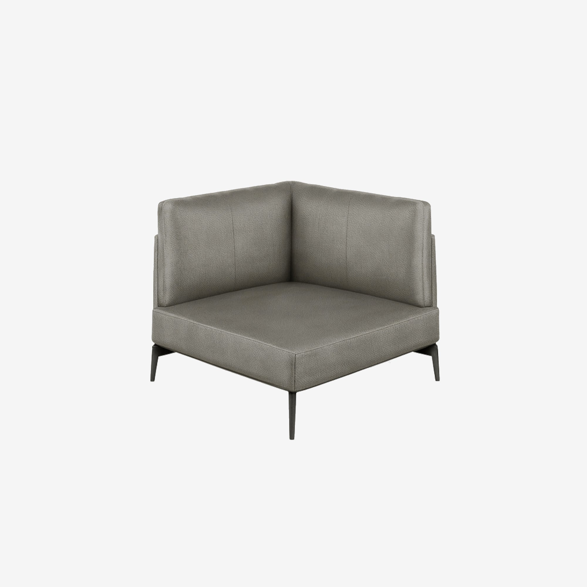 Portage Corner Leather Sofa Satine Taupe