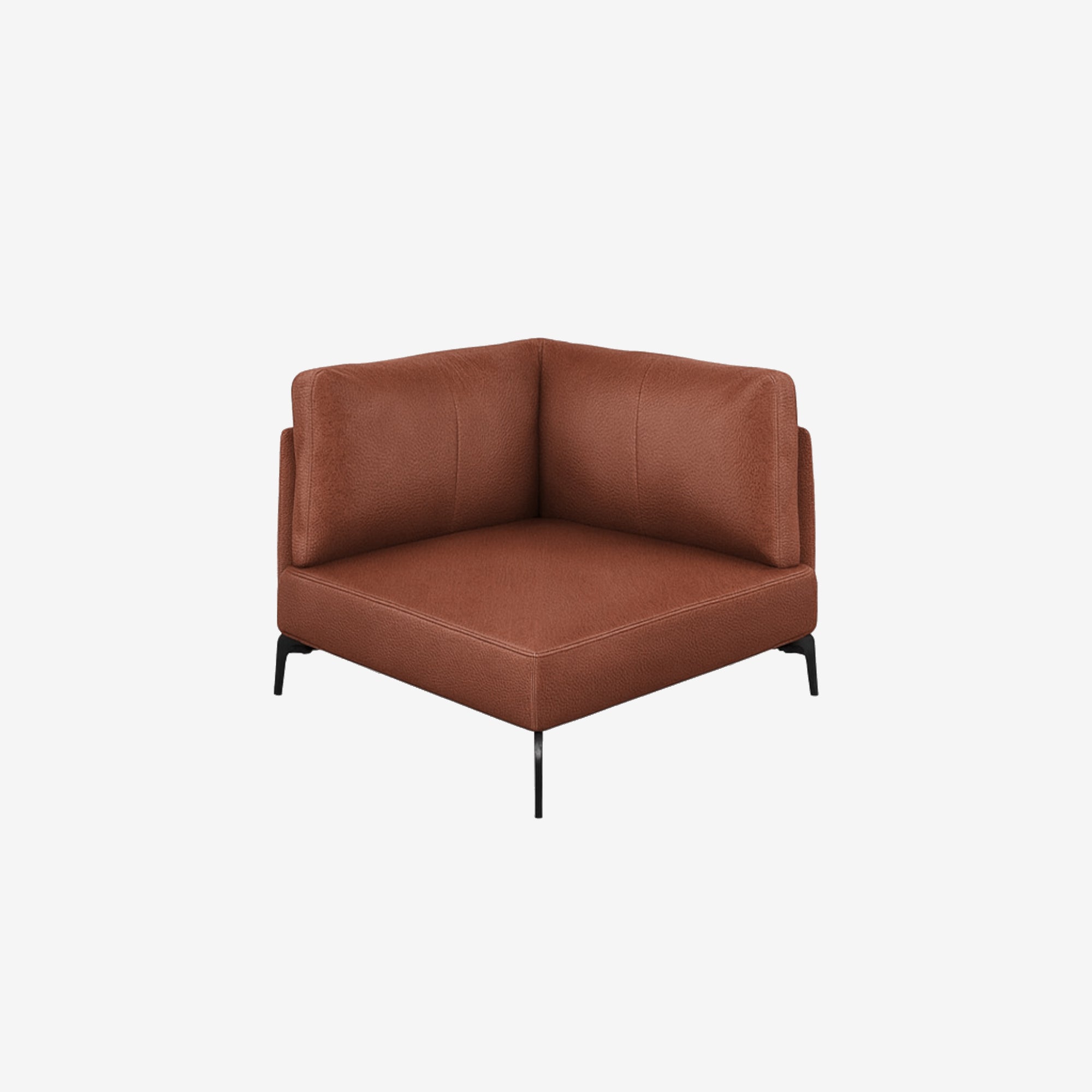 Portage Corner Leather Sofa Vedura Copper