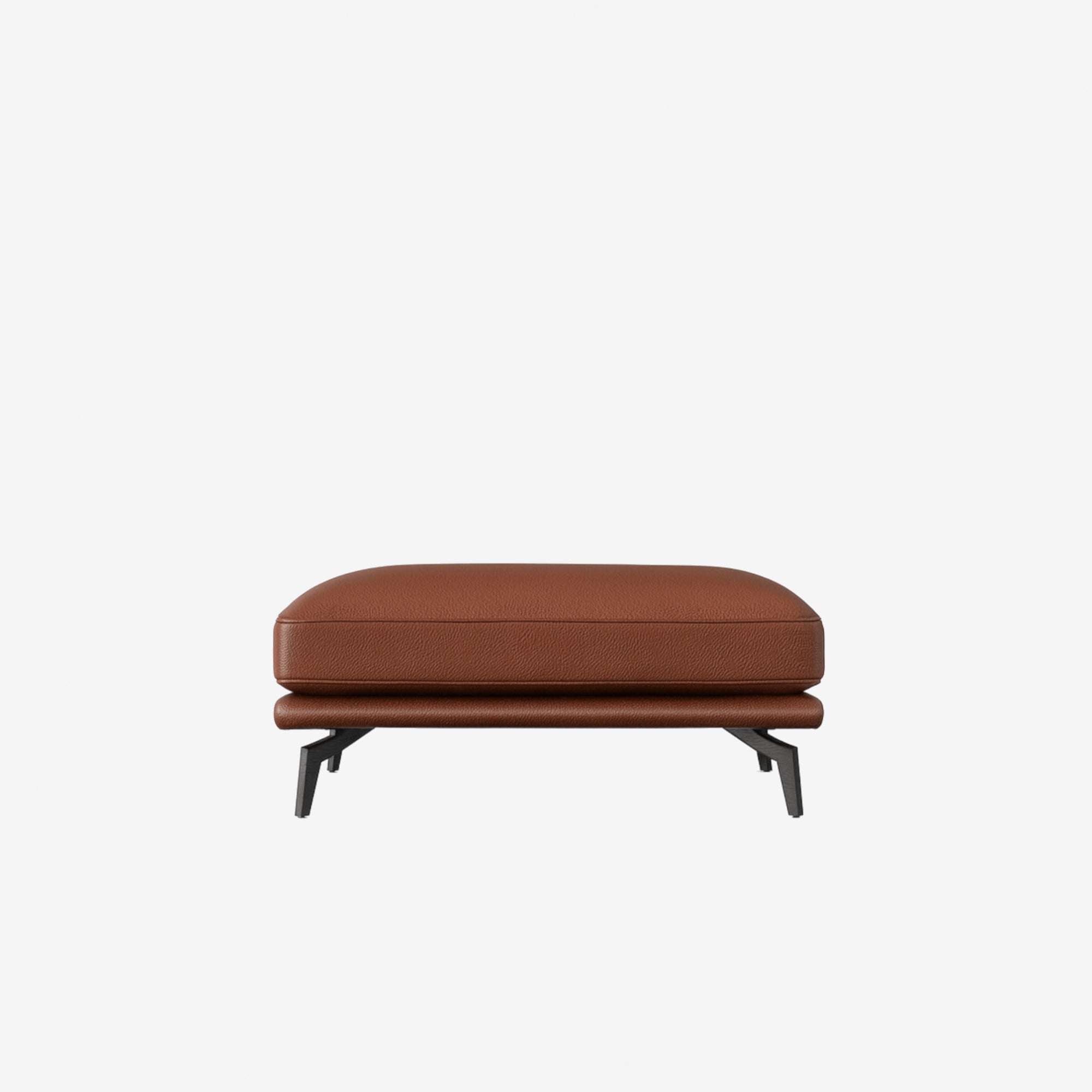 Portage Leather Ottoman Vedura Copper