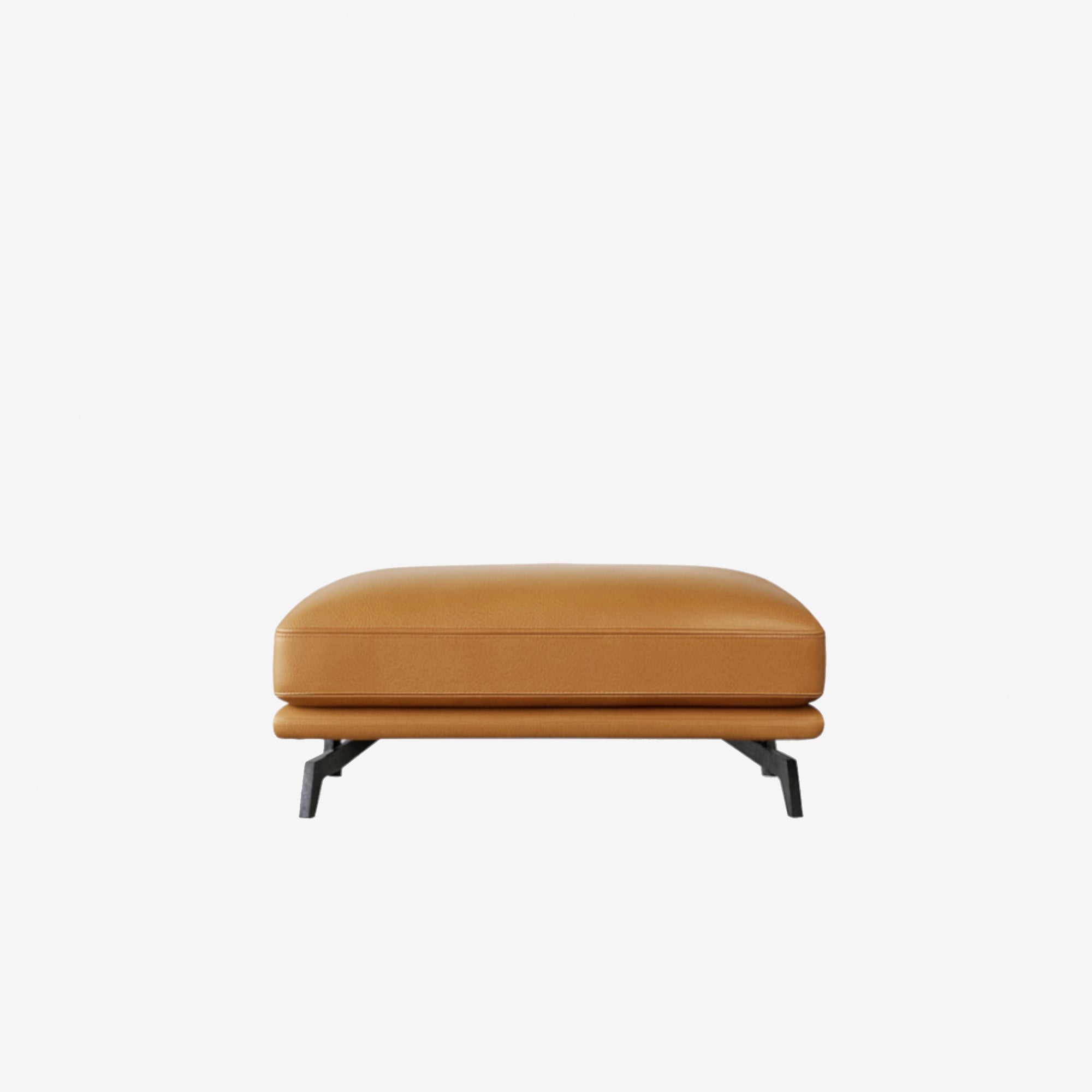 Portage Leather Ottoman Vedura Tan