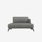 Portage Lounge Leather Sofa Left - Brianne Grey