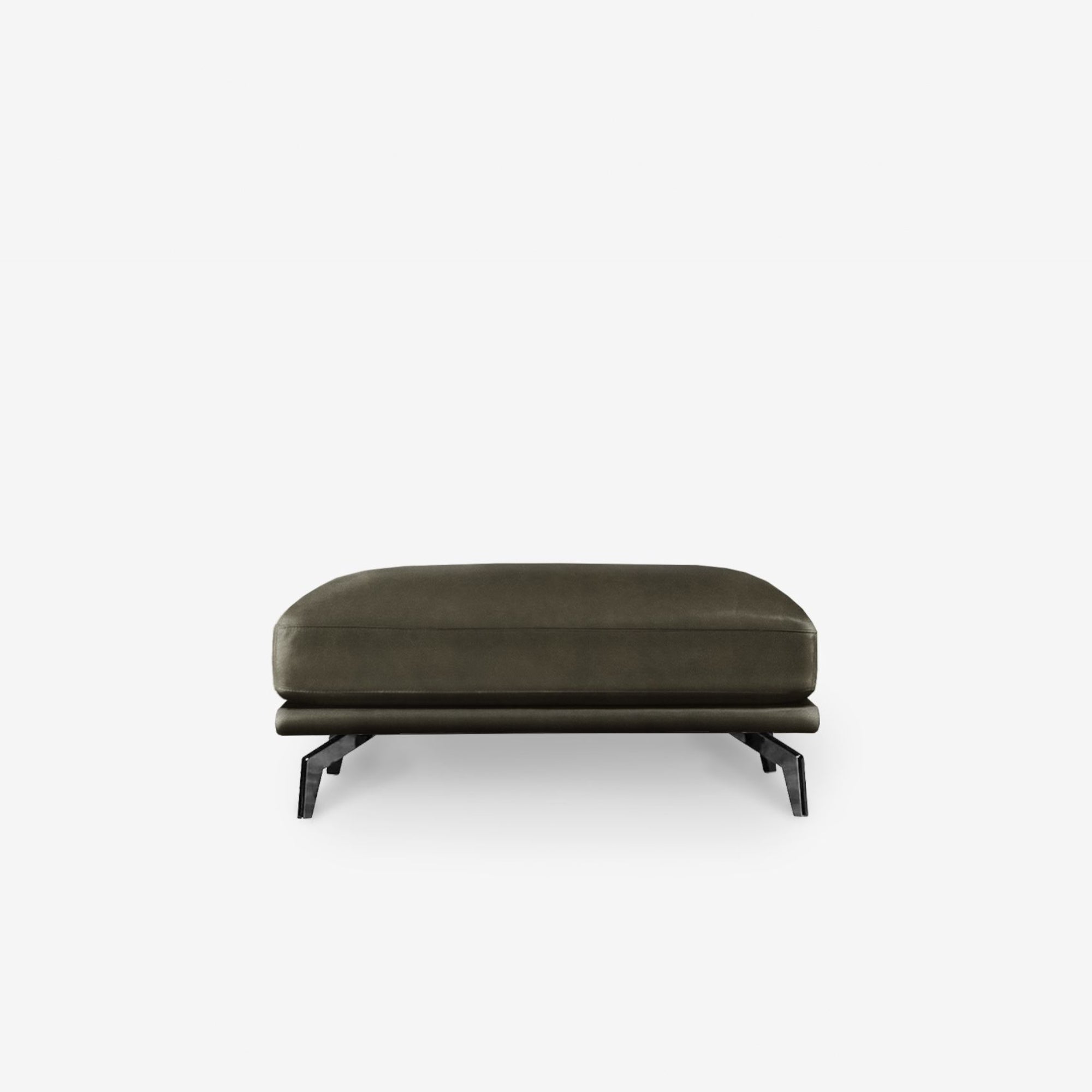 Portage Leather Ottoman