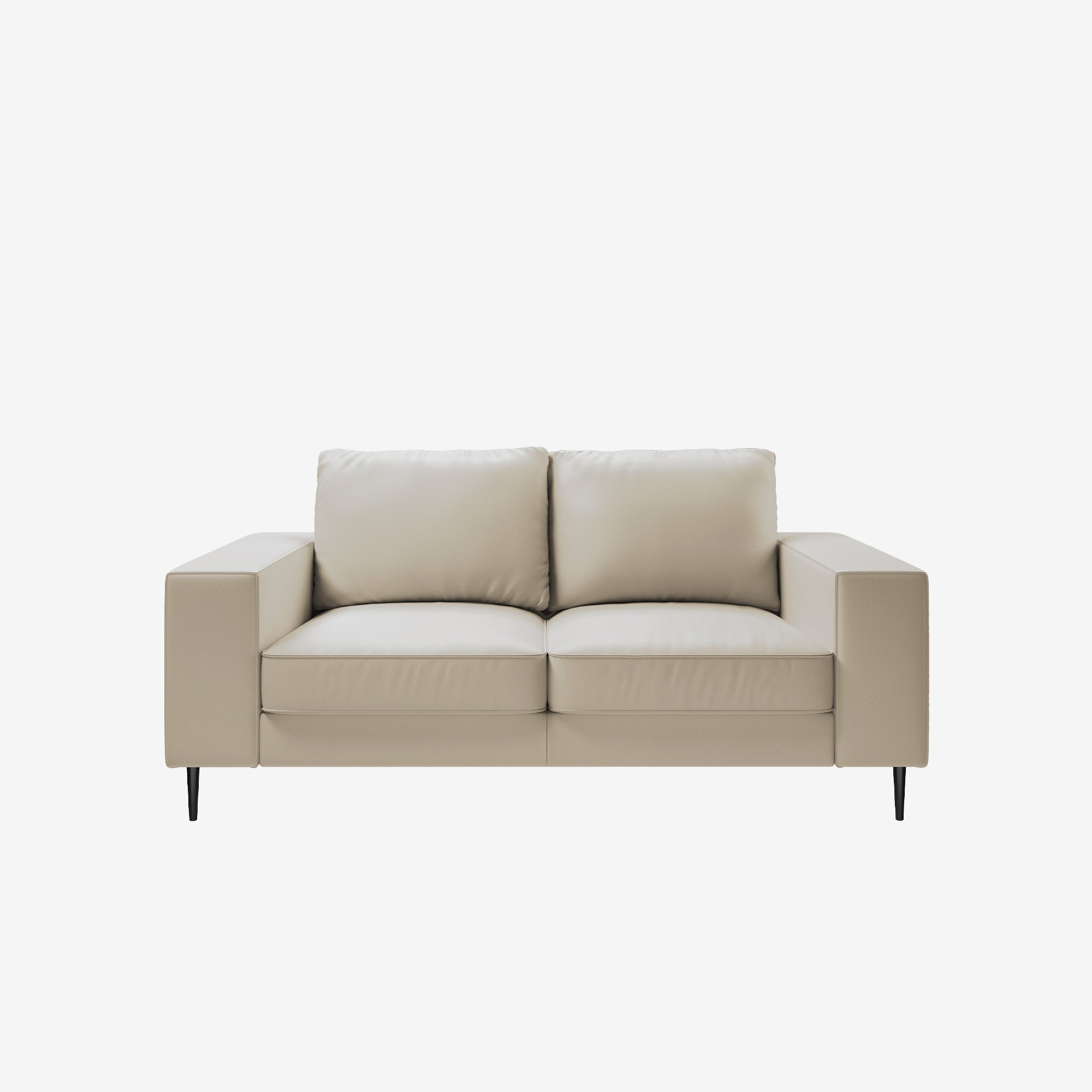Reilly 2 Seater Leather Sofa Rio Light Taupe