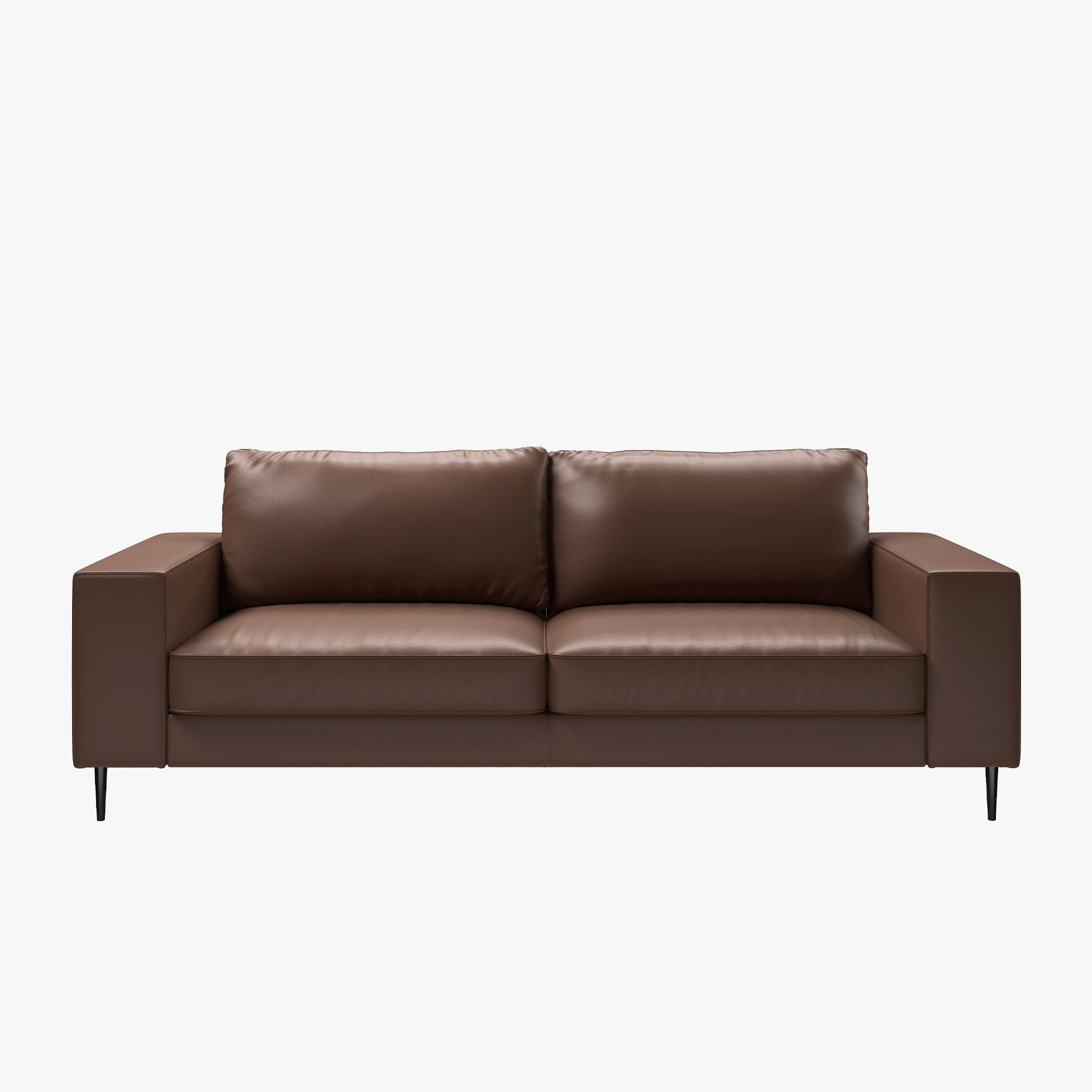 Reilly 3 Seater Leather Sofa Natural Brown