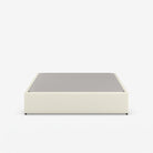 Queen drawer storage bed frame in white performance fabric