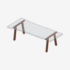 Tava Dining Table Legs - Mocha Walnut Photo