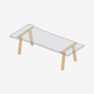 Tava Dining Table Legs - Natural Photo