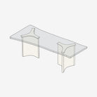 Tivo Dining Table Legs - Off-White Photo