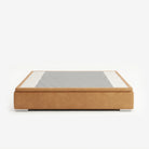 Tokyo king bed frame in chester tan leather
