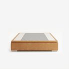 Tokyo queen bed frame in chester tan leather
