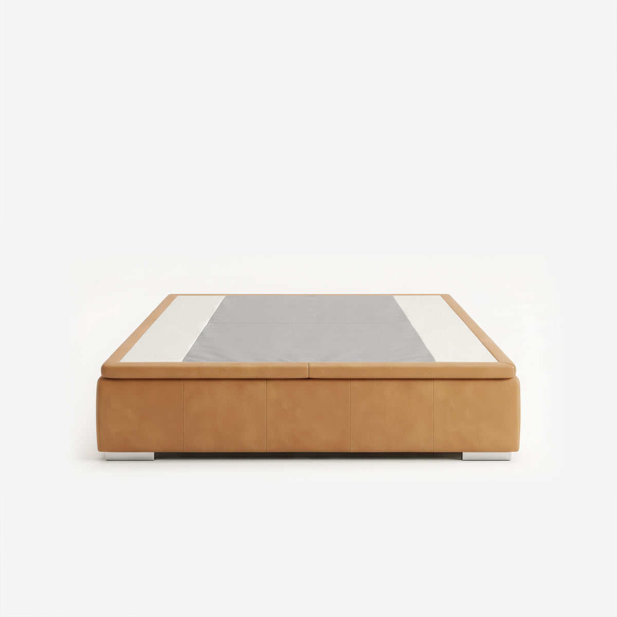 Tokyo queen bed frame in chester tan leather
