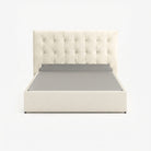Tokyo queen drawer storage bed frame in white performance fabric
