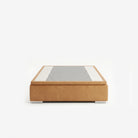 Tokyo super single bed frame in chester tan leather
