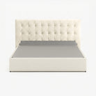 Tokyo king drawer storage bed frame in white performance fabric

