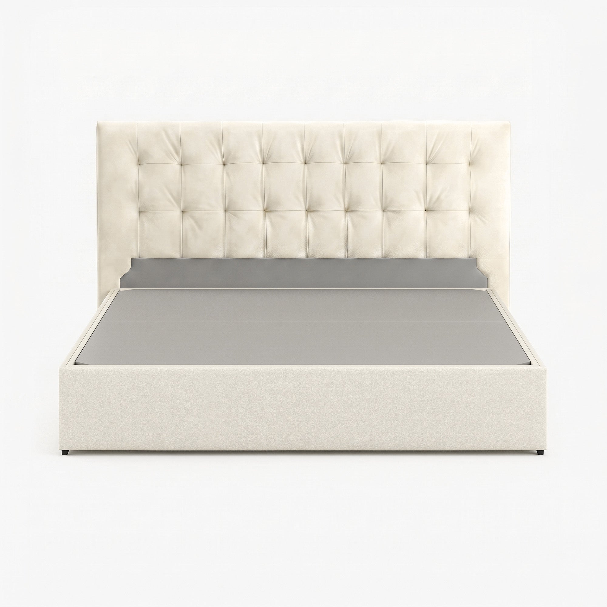 Tokyo king drawer storage bed frame in white performance fabric

