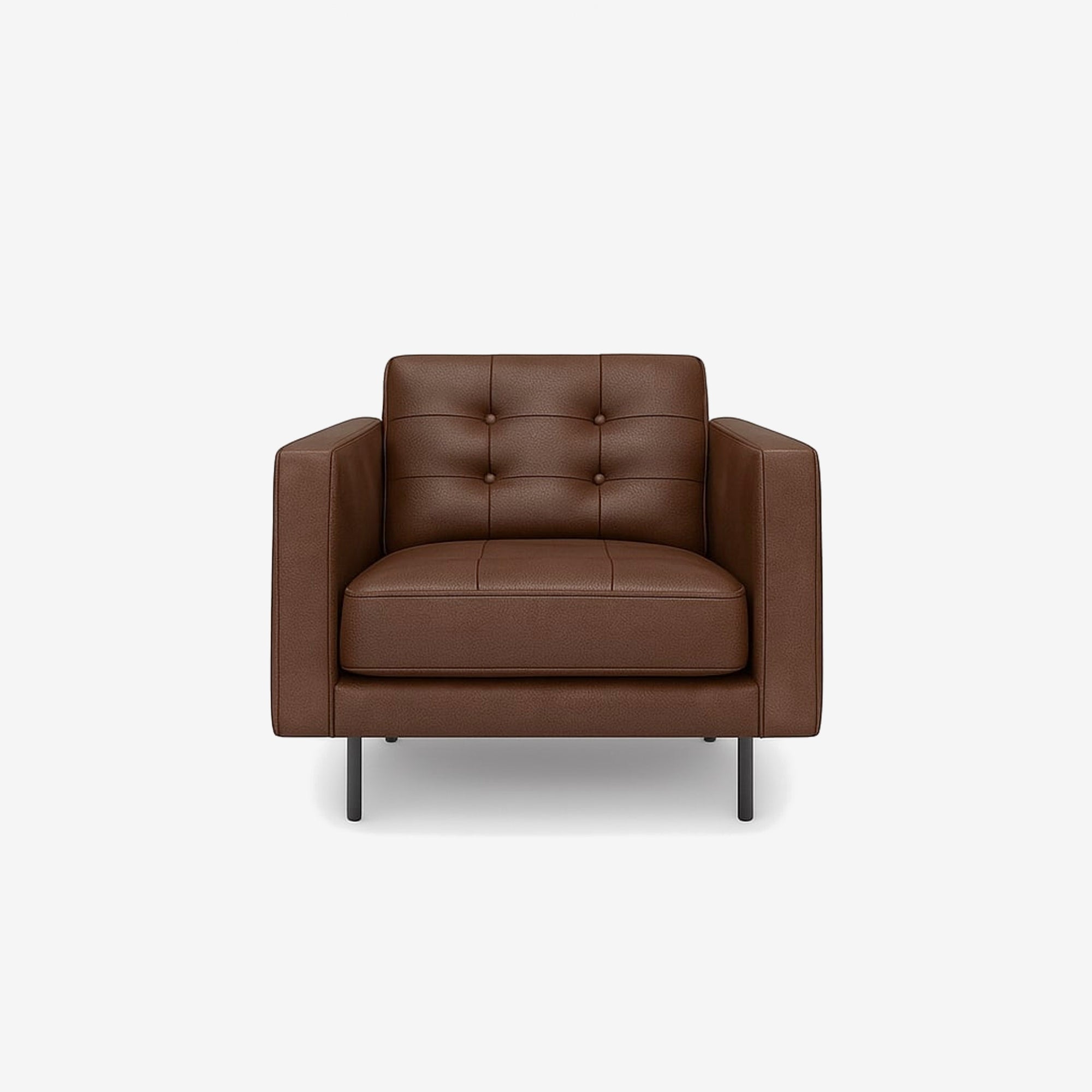 Arya Leather Armchair - Natural Brown