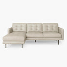 Arya Reversible L-Shaped Leather Sofa Left - Rio Light Taupe 