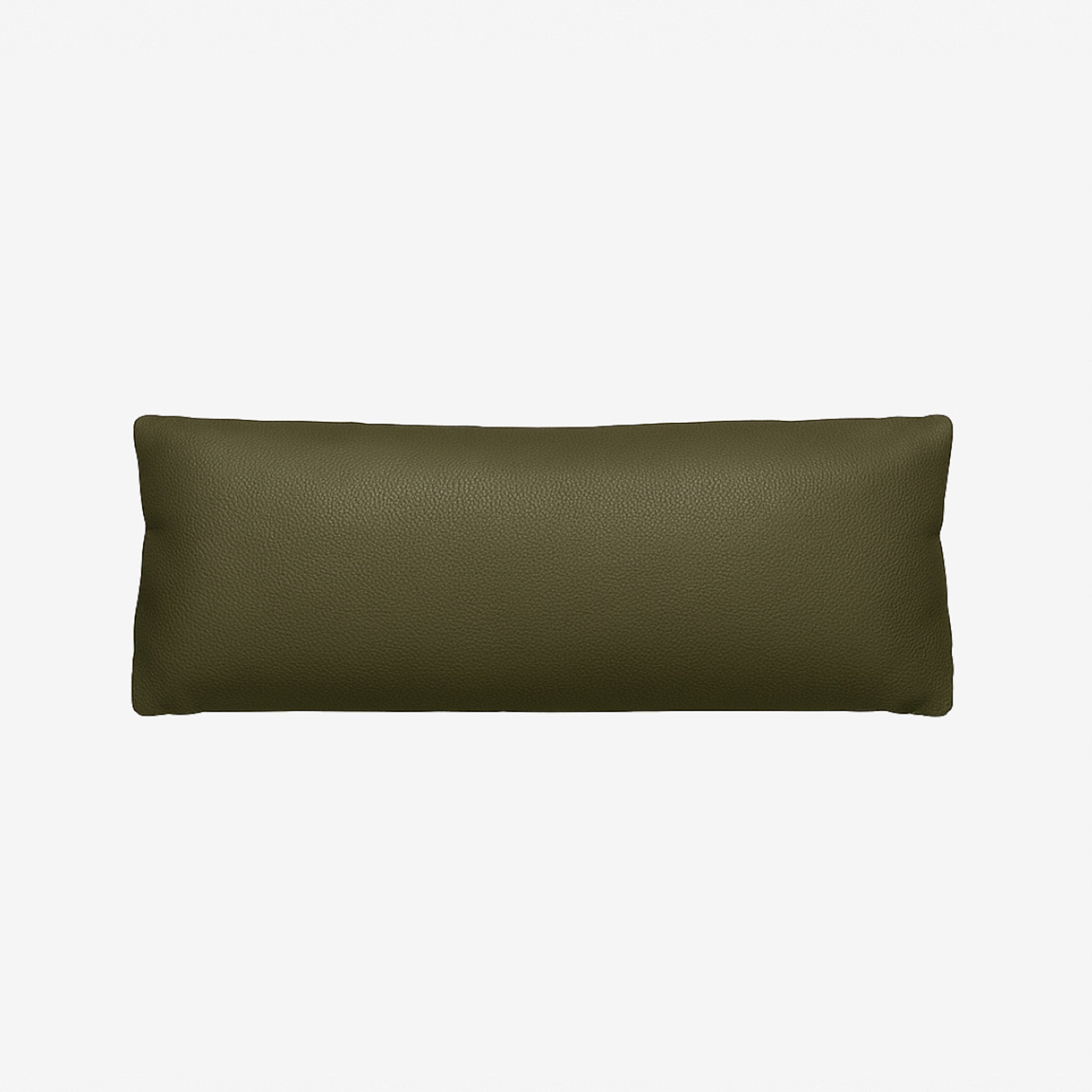 Ashby Leather Lumbar Cushion - Satine Olive