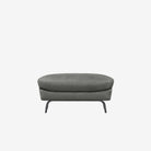 Ashby Leather Ottoman - Satine Taupe