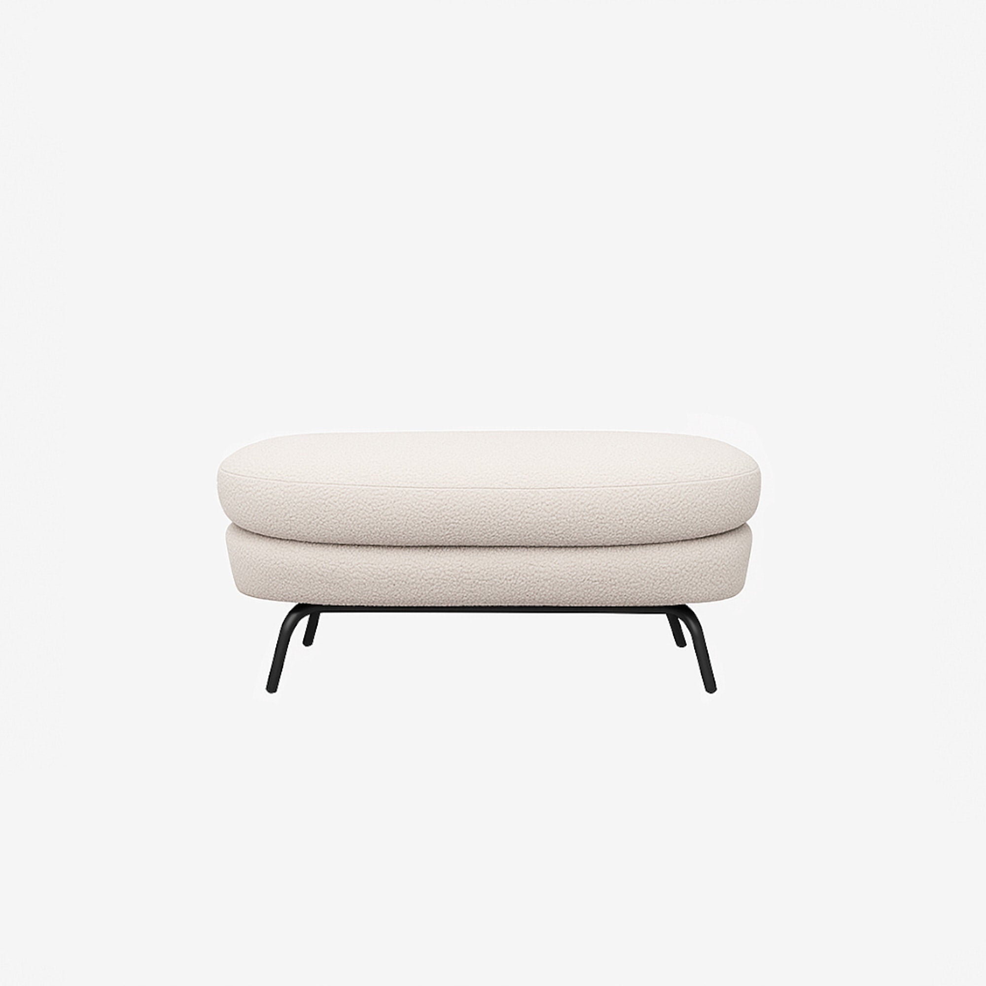 Ashby Fabric Ottoman - Seashell
