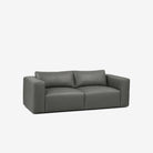 Beaumont 2 Seater Leather Recliner Sofa Brianne Grey