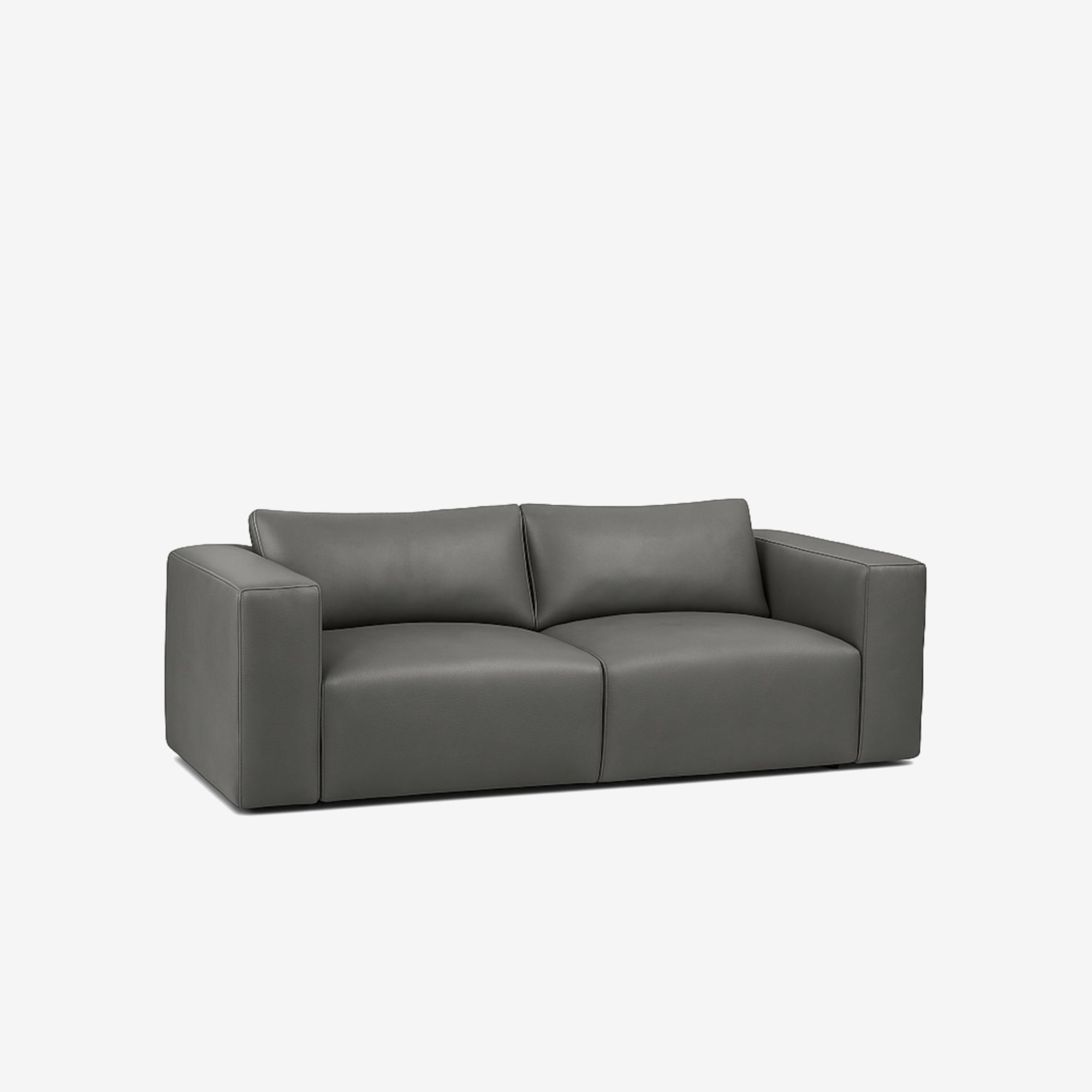 Beaumont 2 Seater Leather Recliner Sofa Brianne Grey