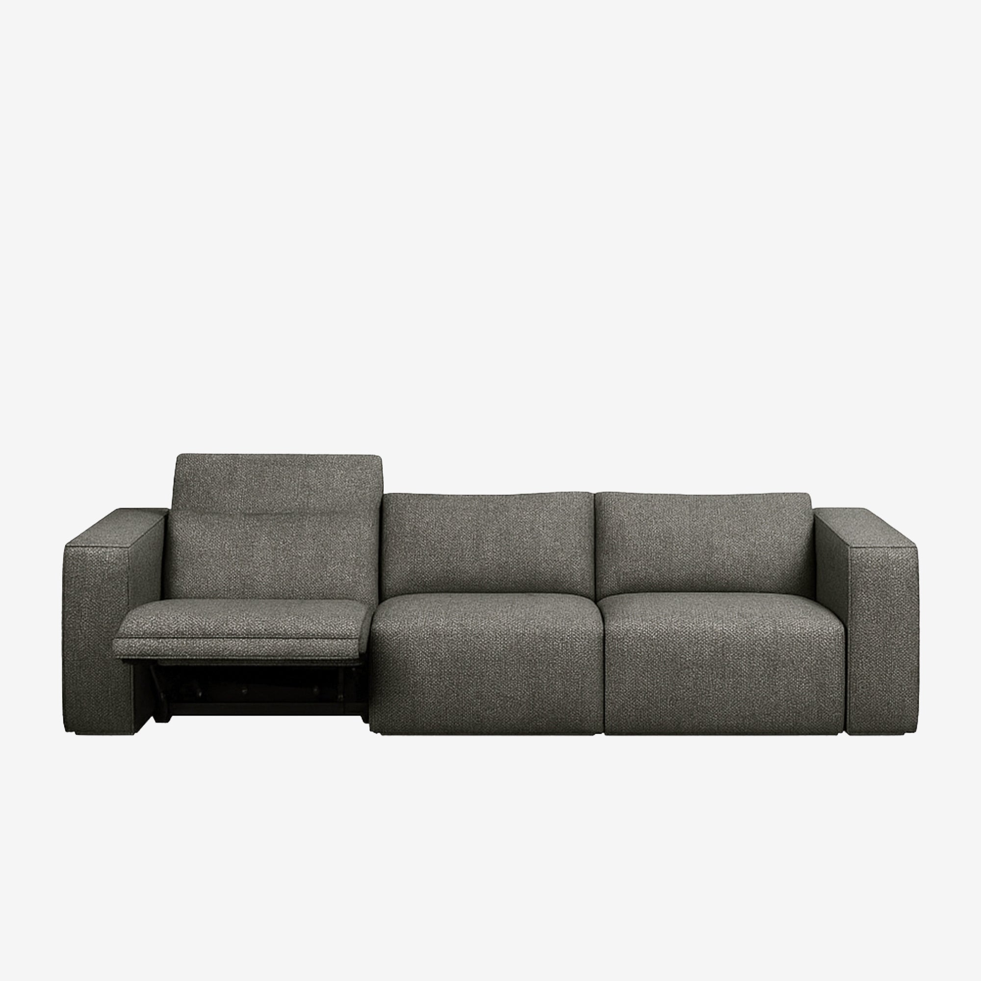 Beaumont 3 Seater Fabric Recliner Sofa - Rhino
