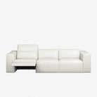 Beaumont 3 Seater Leather Recliner Sofa Brianne Light Taupe