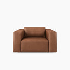 Beaumont Leather Recliner Armchair Satine Natural Brown