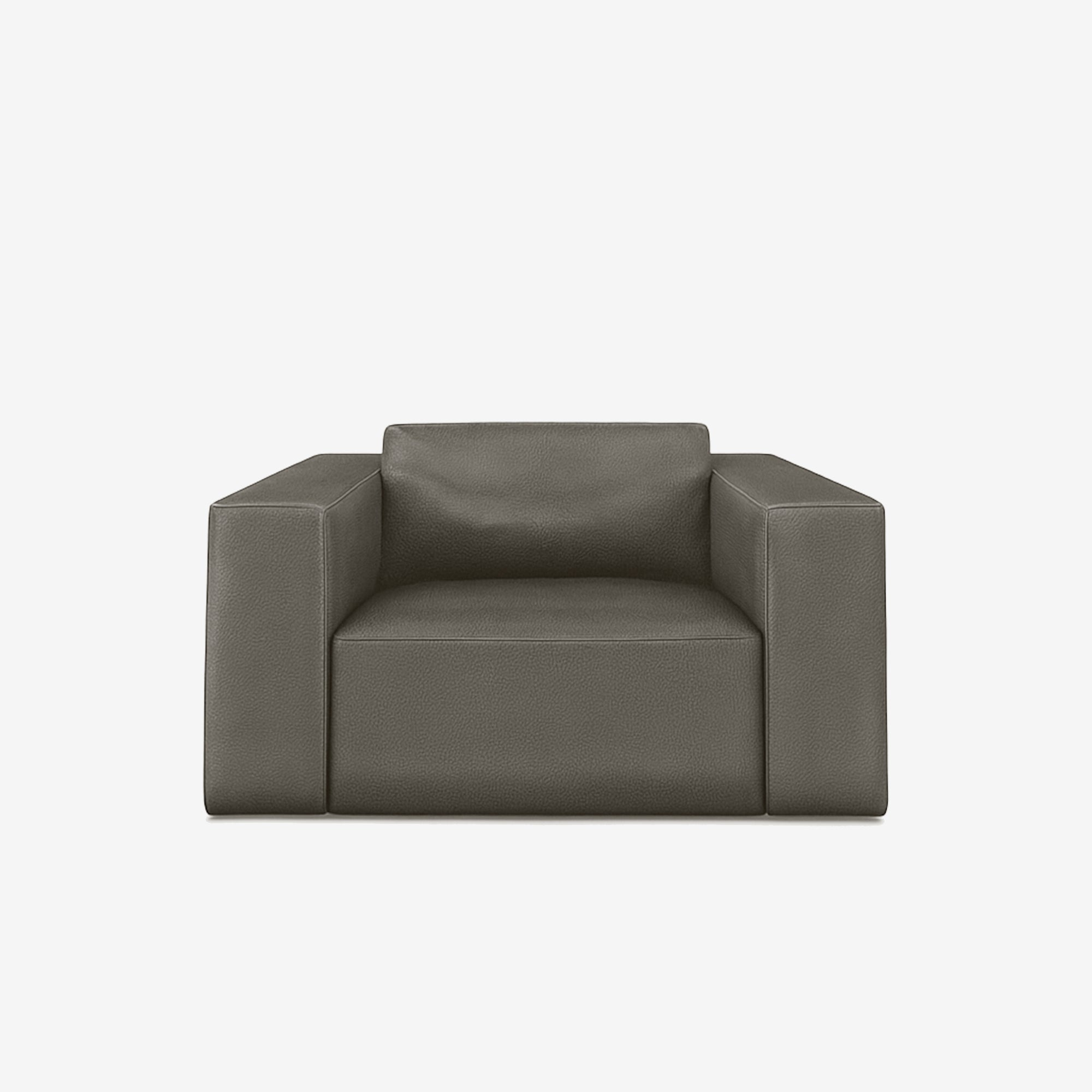 Beaumont Leather Recliner Armchair Brianne Grey