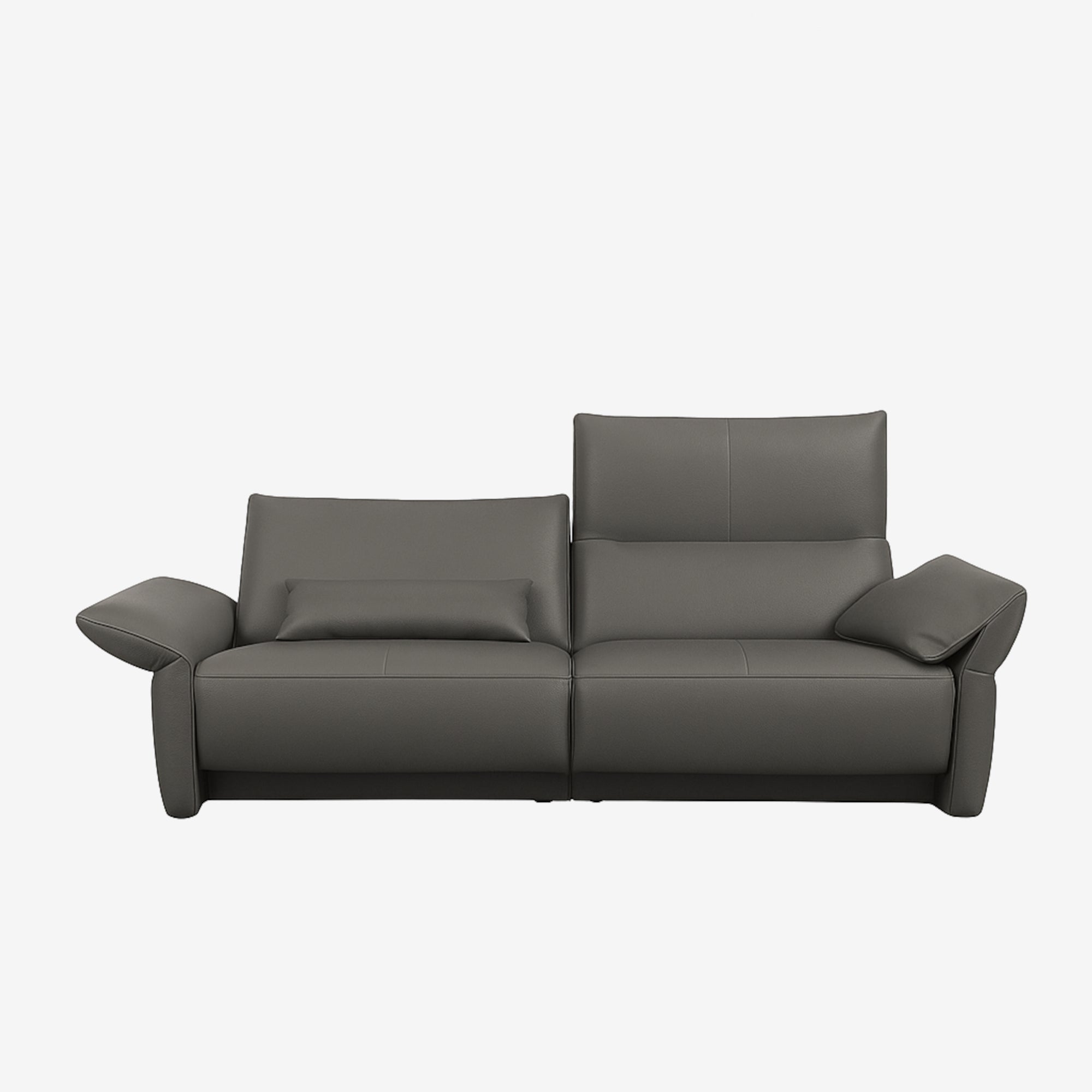 Boston 3 Seater Leather Recliner Sofa Brianne Grey