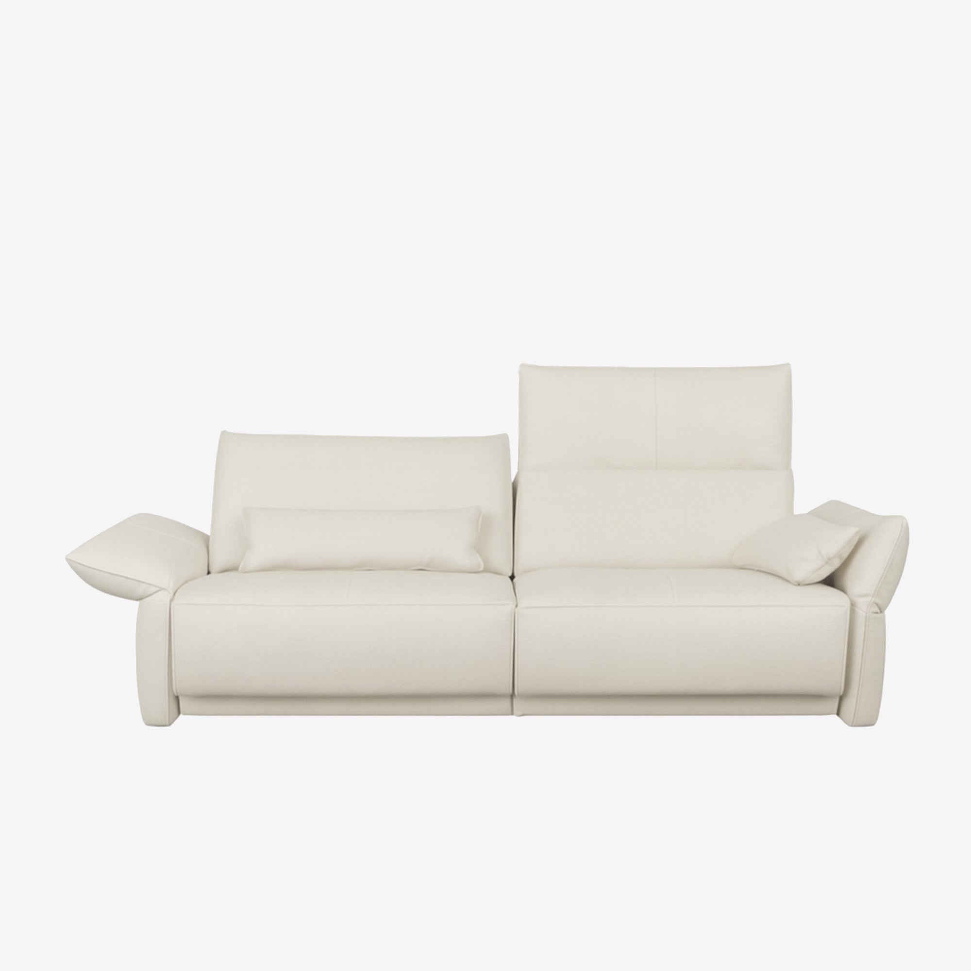 Boston 3 Seater Leather Recliner Sofa Brianne Light Taupe