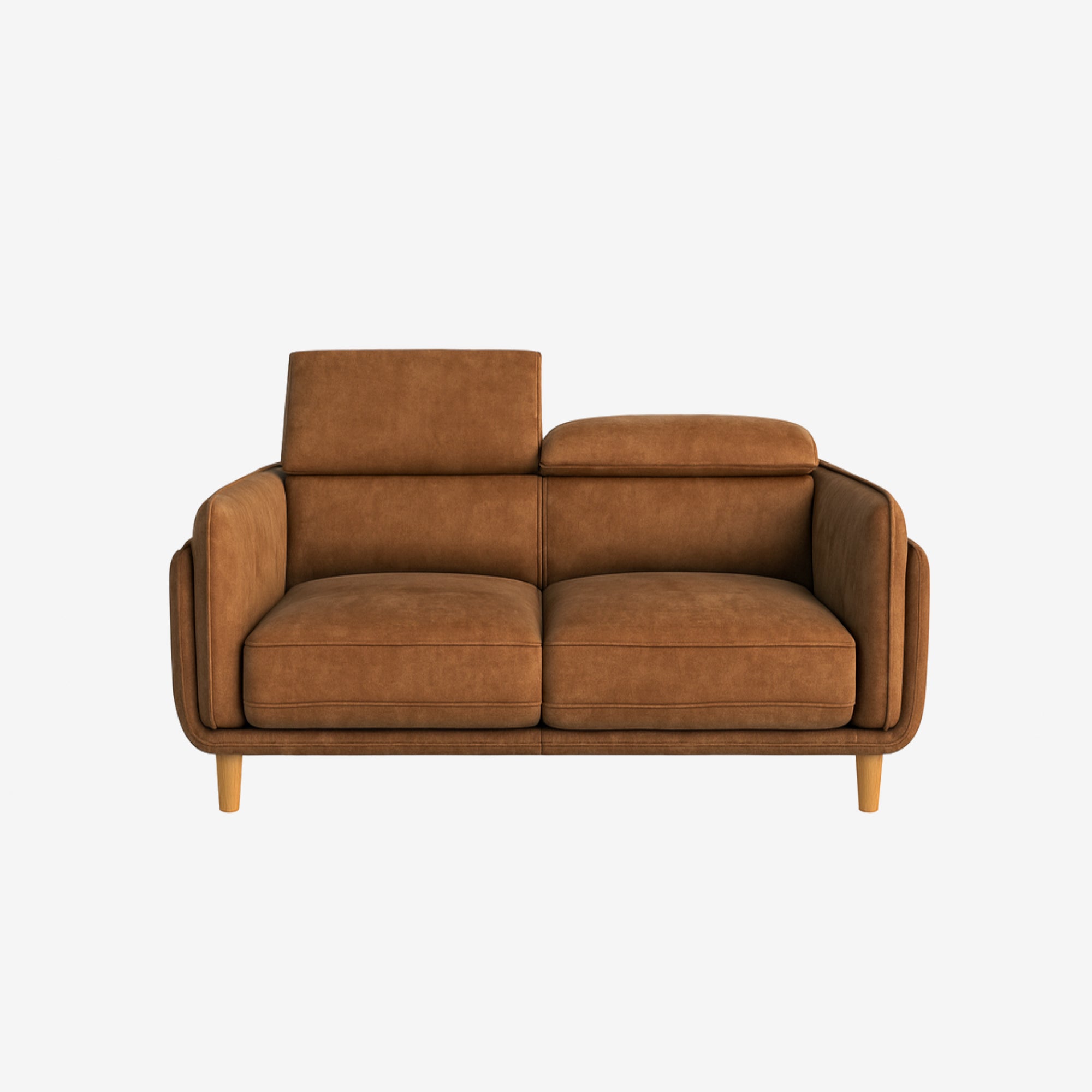 Cairo 2 Seater Leather Sofa - Kansas Cognac