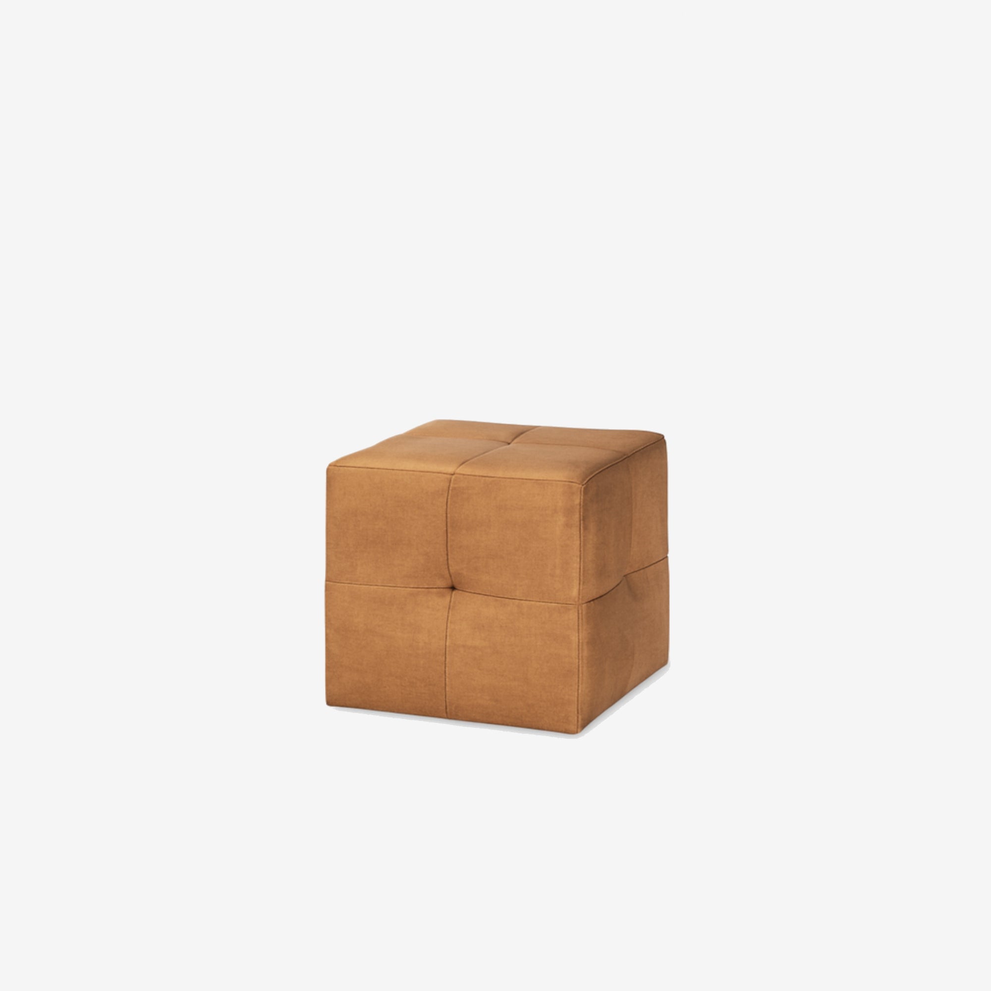 Cubus Leather Stool- Kansas Cognac