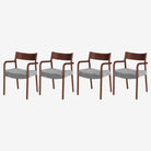 Elyse Dining Chair Set for 4 - Walnut