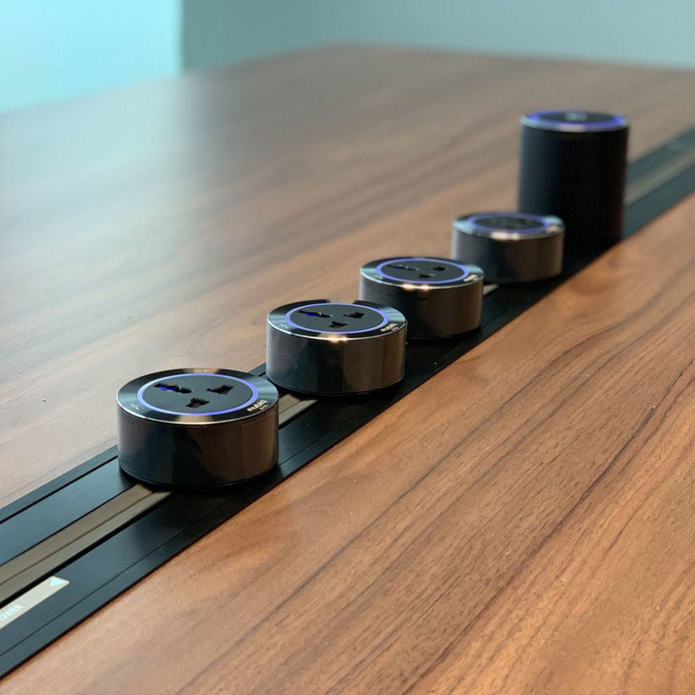 80cm Eubiq Recess Power Track Set with 3 Adaptors Lifestyle Photo