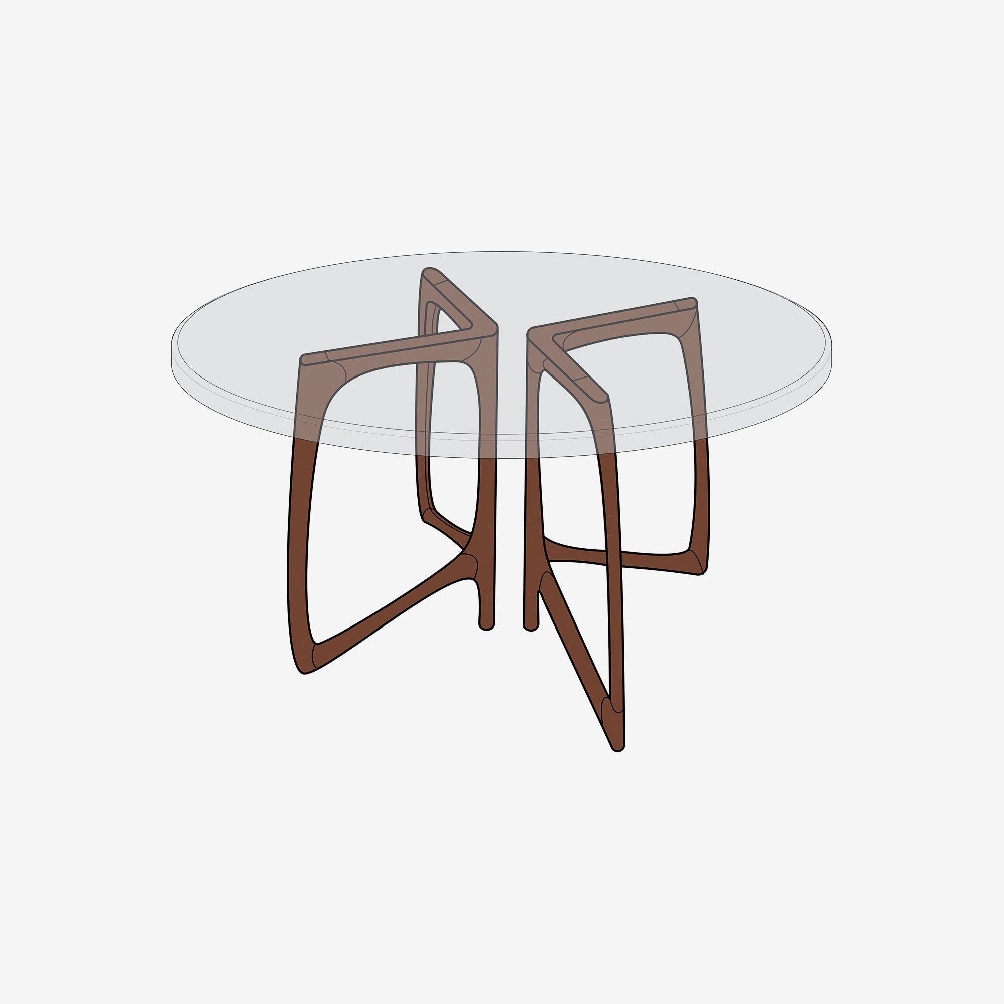 Fable Mocha Walnut Dining Table Legs