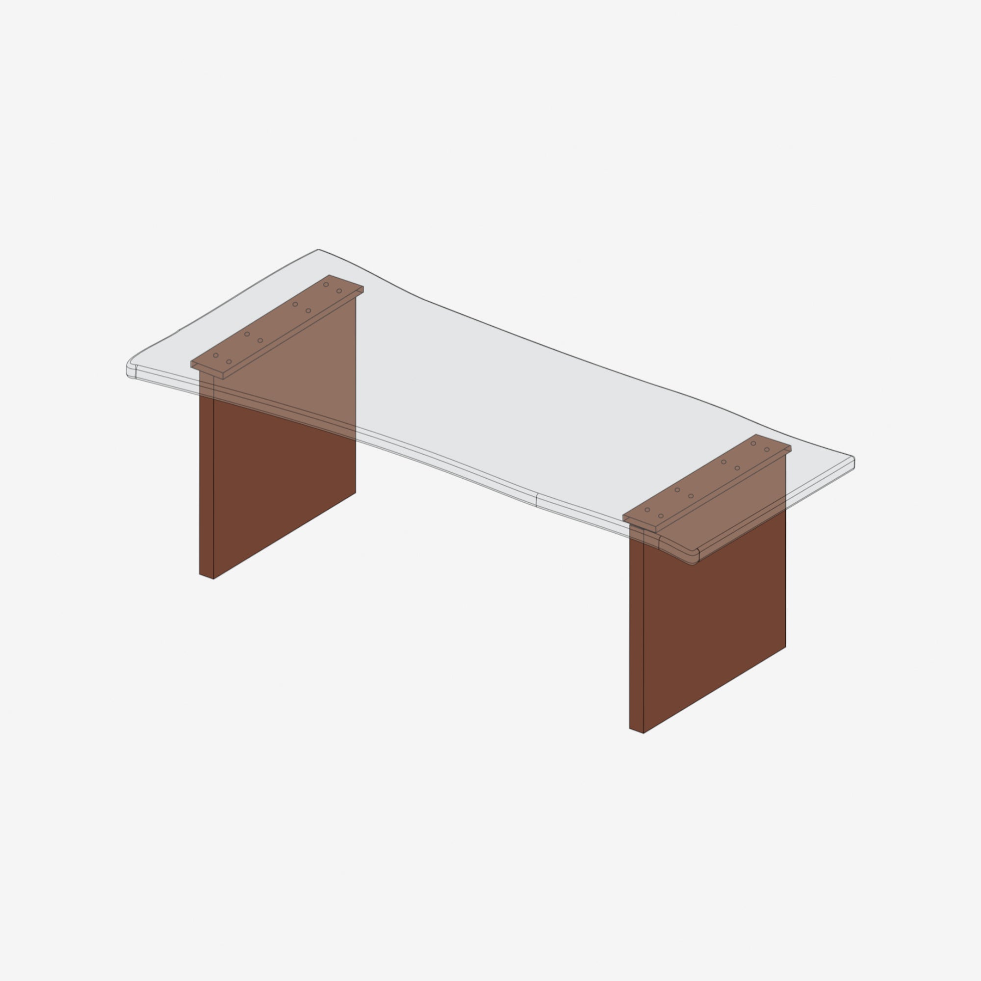 Forma Dining Table Legs - Solid Wood