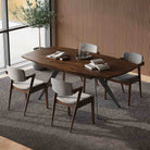 Dining Table Set for 4-6 Hudson Extendable Dining Table 1.4-1.9m + 4 Atlas Mocha Walnut Dining Chairs Lifestyle Photo