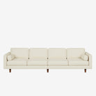 Hugh 4 Seater Fabric Sofa - Latte