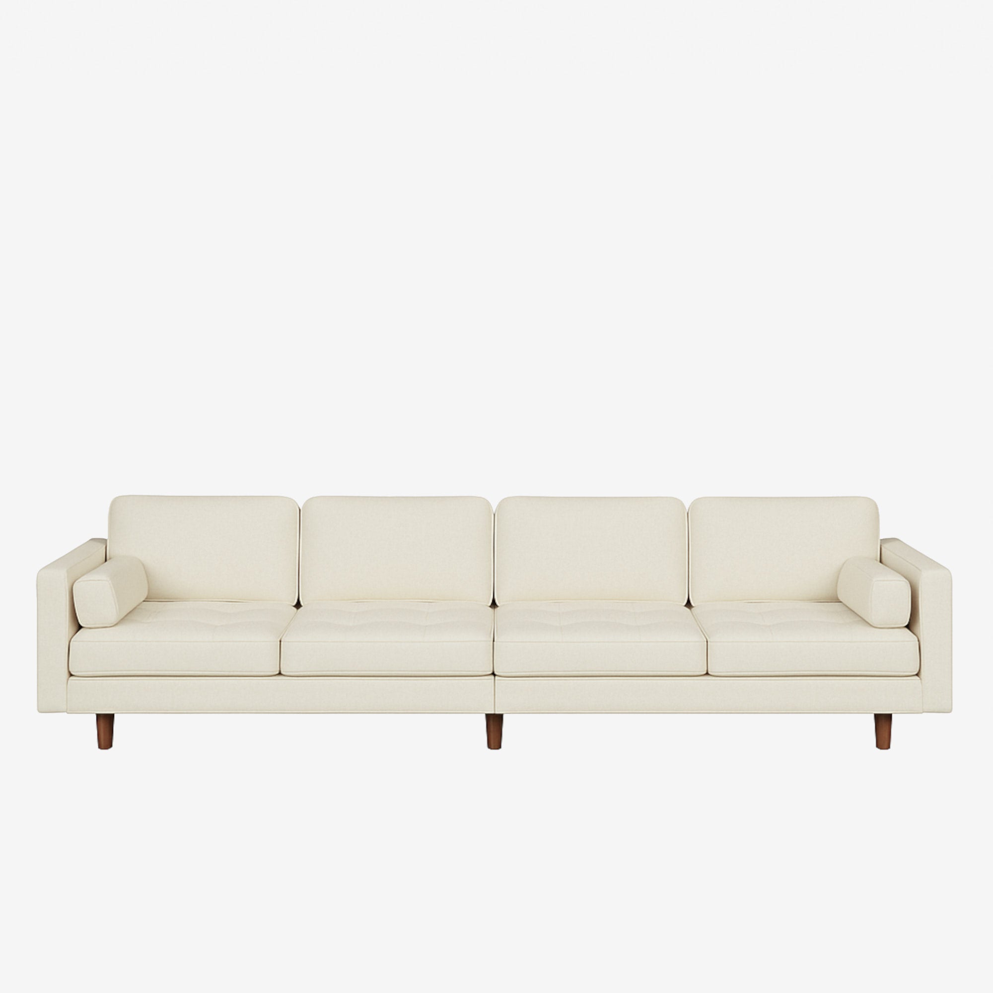 Hugh 4 Seater Fabric Sofa - Latte