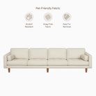 Hugh 4 Seater Sofa Fabric Nordic