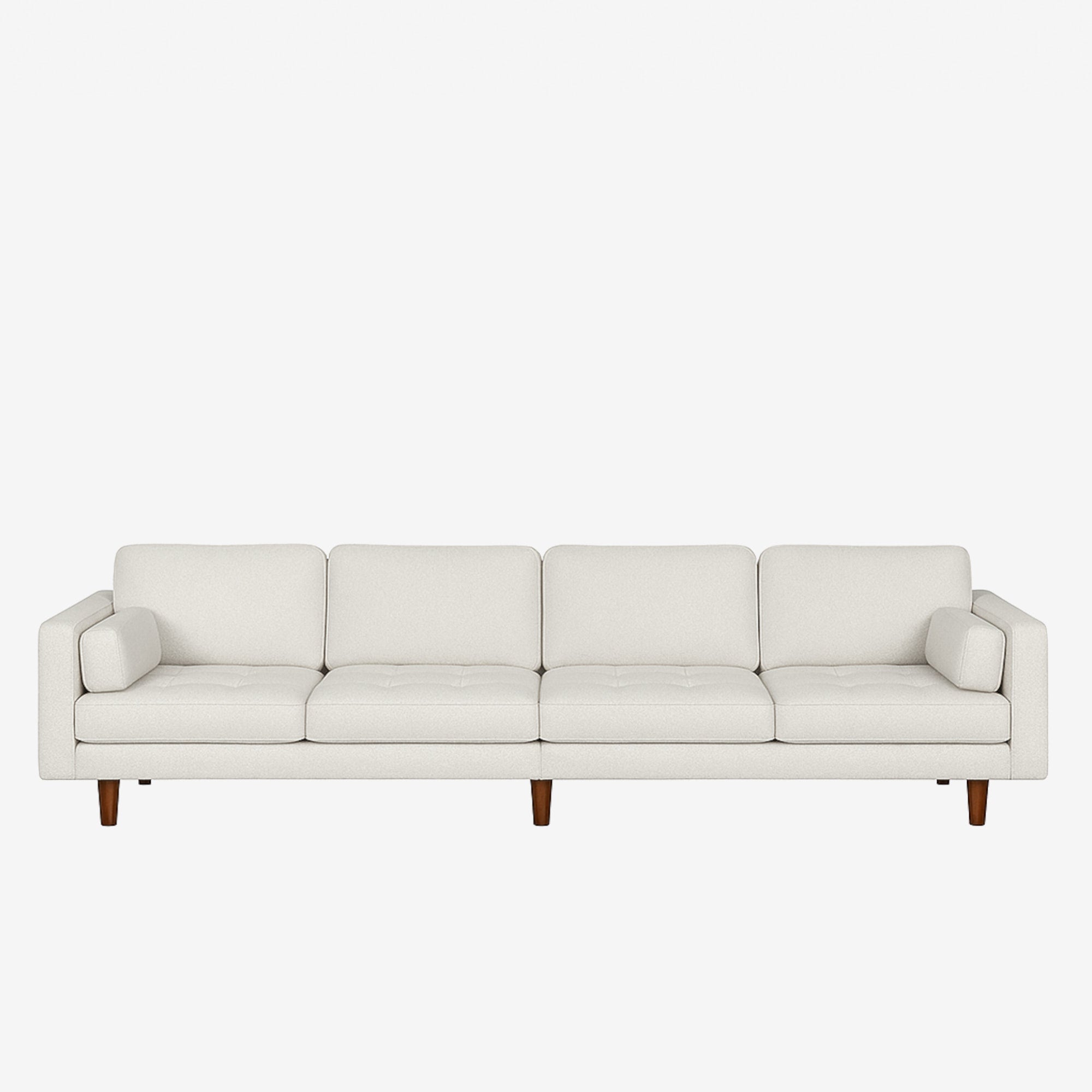 Hugh 4 Seater Fabric Sofa - White