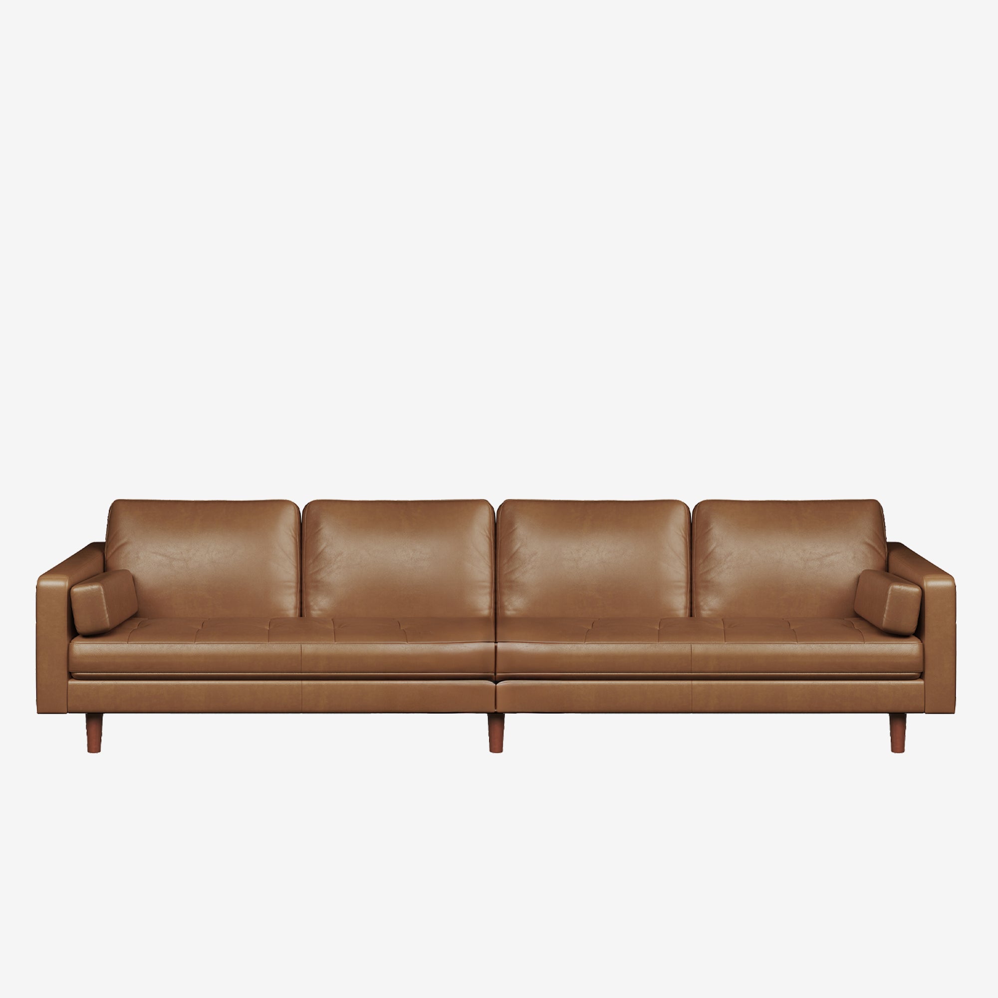 Hugh 4 Seater Leather Sofa - Chester Cocoa
