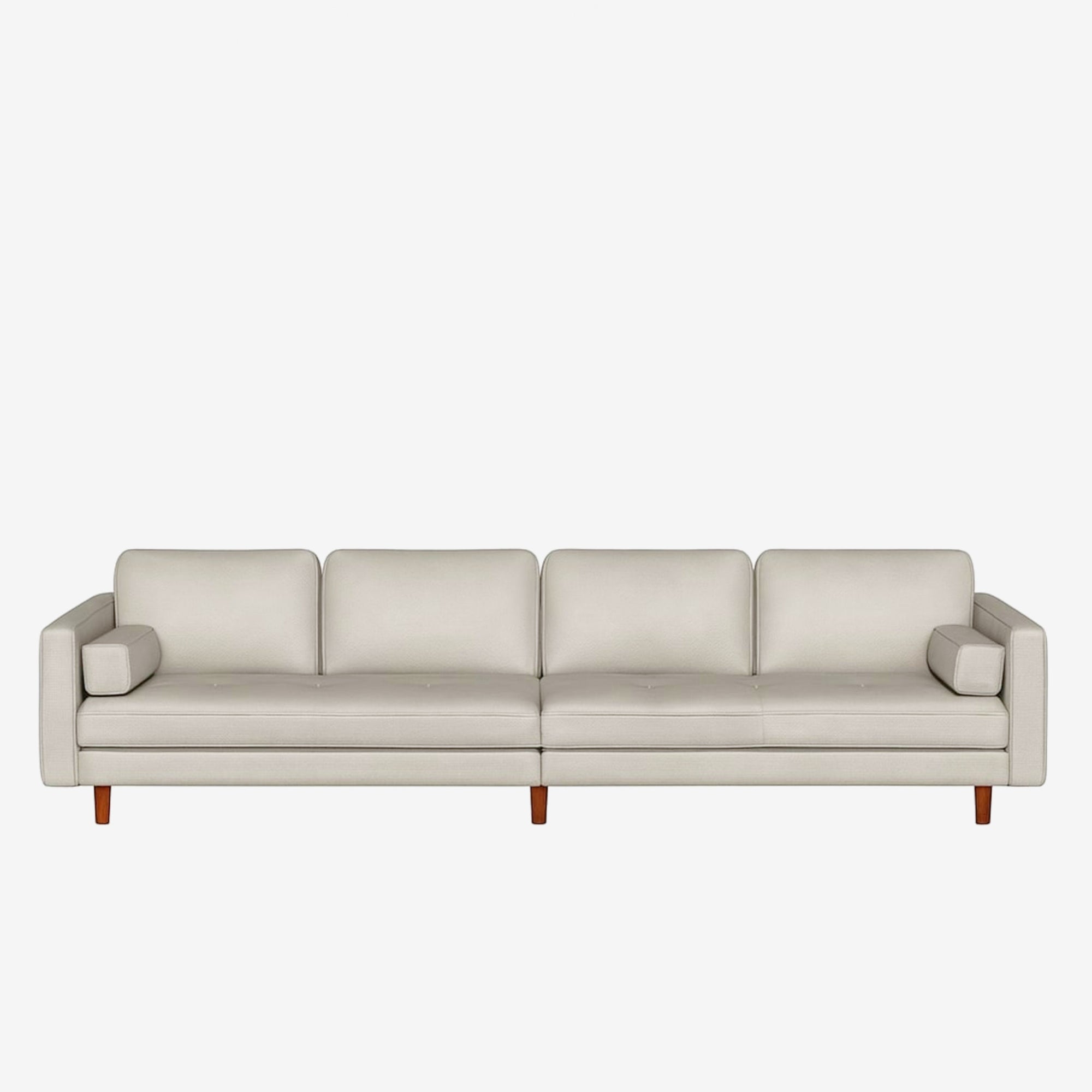 Hugh 4 Seater Leather Sofa - Rio Light Taupe